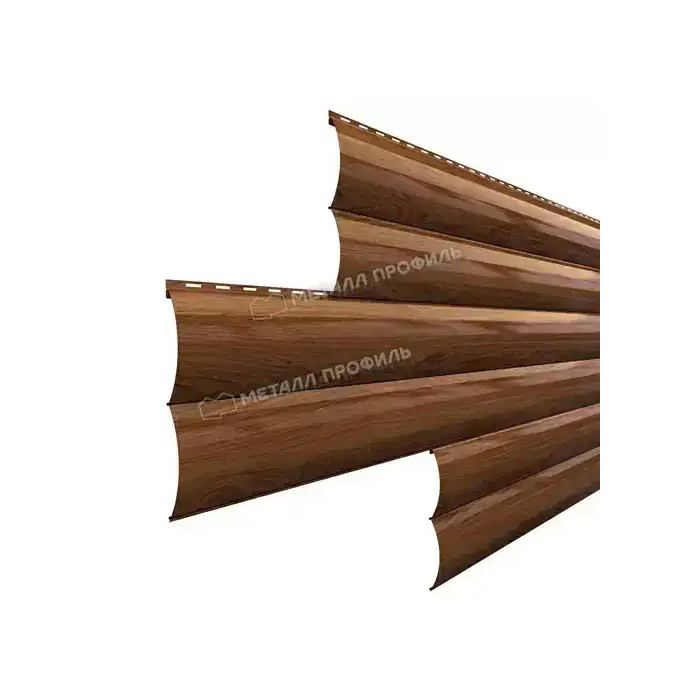 Металлический сайдинг Woodstock-Т Металл-Профиль ECOSTEEL Мореный Дуб 28х330